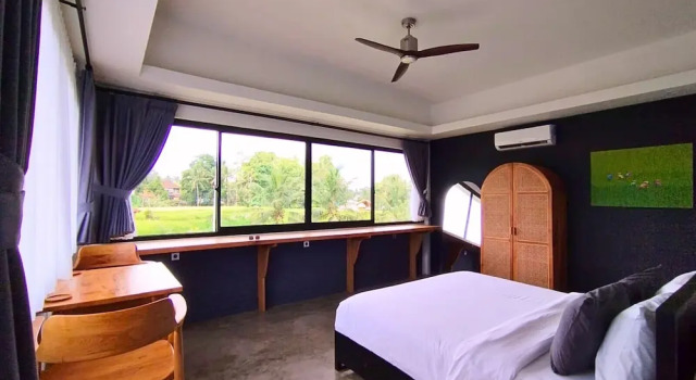 Вилла c 1 комнатой с балконом и с видом на горы Maple Ridge Ubud Villas with Rice Field View
