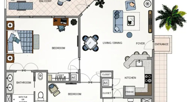 Вилла Luxury с 2 комнатами с видом на сад Las Casitas Village at El Conquistador