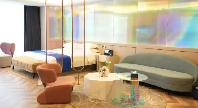 Люкс с красивым видом из окна N6 Art Space Hotel (Nanchong Nightless City)