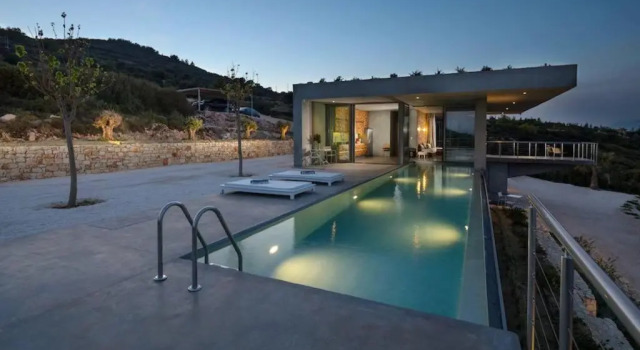 Stunning 180° Sea View Designer Villa for two, Забронировать Вилла Отели периферии Ионических островов с парковкой, Парковка
