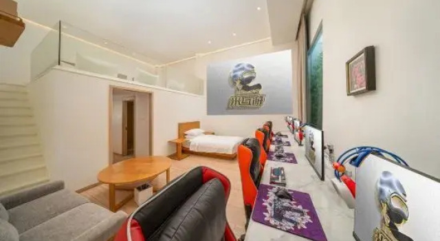 Кровать в общем номере Mihuyou E-sports Hotel