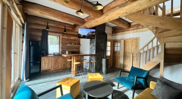 Коттедж с 3 комнатами Jedlina - naturalny dom z bali jodłowych