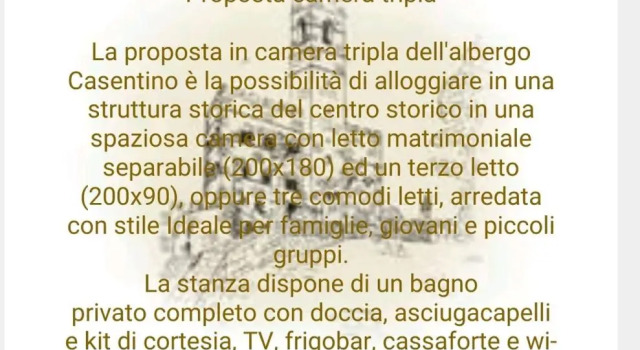 Номер Standard Albergo Casentino