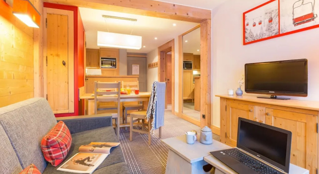 Апартаменты c 1 комнатой с балконом и с видом на горы Pierre & Vacances Résidence premium Les Crêts