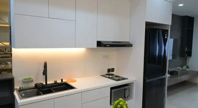 Двухместные апартаменты с балконом и с видом на город Apartment Medan Podomoro City Deli by OLS Studio