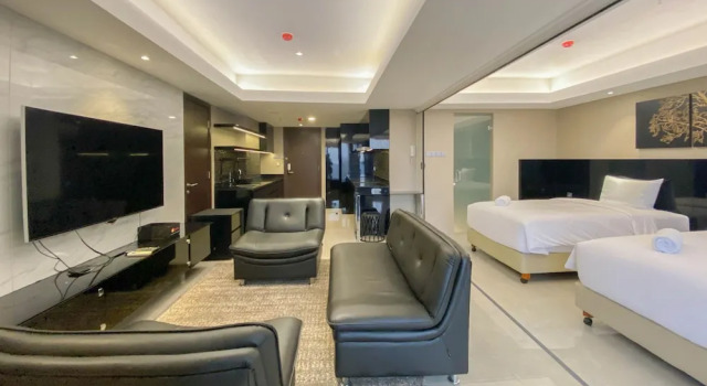 Spacious Combined Studio Apartment At Warhol (W/R) Residence, Réserver Appartement Appartements à Semarang, près de Parc Simpang Lima, Appartement