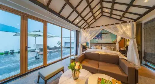 Двухместный люкс Mianzhu Huaxiang Jiulongshan Yard Hotel