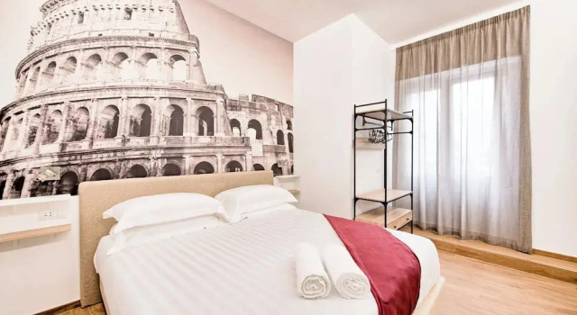 Superior- dobbelt værelse med altan Caesars quarters - private rooms in Rome
