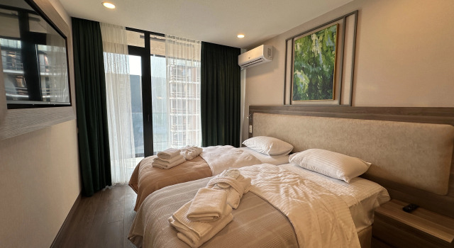Студия с балконом и с частичным видом на море Апарт-отель Batumi Beach Apartments on Adlia 2