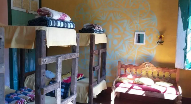 Кровать в общем номере Hostel Pousada Harpia