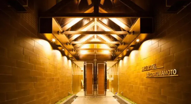 Кровать в общем номере Natural Hot Spring SUPER HOTEL Kumamoto Chamber of Commerce
