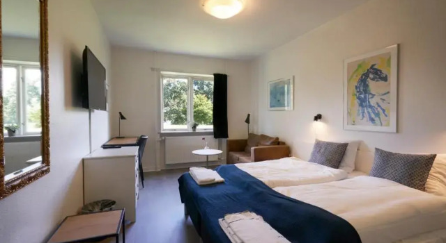 Standard- dobbelt værelse Hotel Skanderborghus