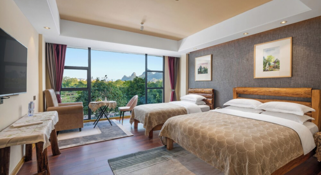 Семейный номер Standard с видом на горы Guilin Village Creek Inn