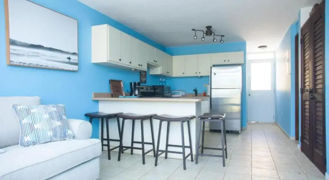 Two bedroom villa Penthouse, rooftop terrace steps from Sandy Beach PRV 301Sandy Beach and the west, Rezervovat Vila Vily v Aguadilla, Vila