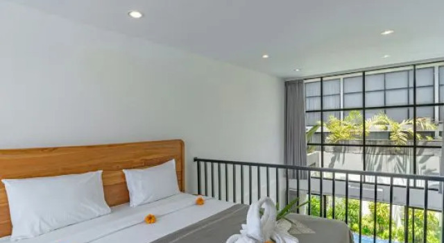Wolu 1BR Loft Canggu Private Pool Parking Area, Fast Wifi