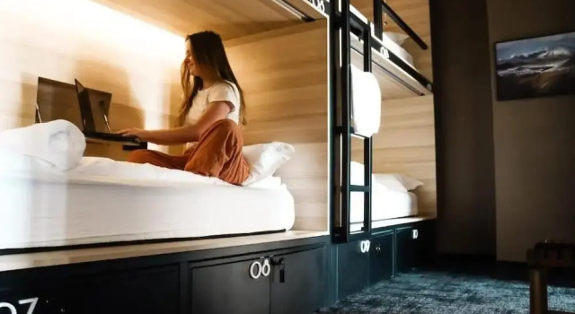 Кровать в общем номере Nordic Hostel