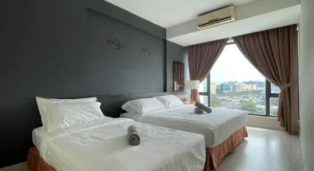Люкс с 2 комнатами Kota Kinabalu CBD SKY HOTEL suites 2 bedrooms