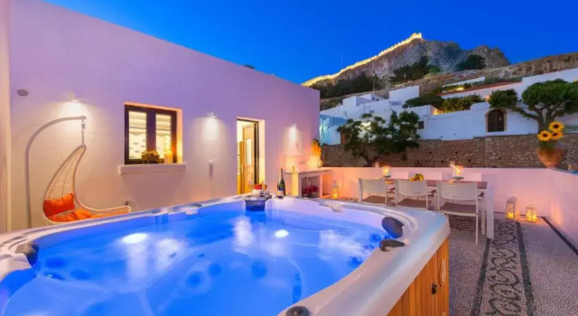 Вилла Luxury Rhodes Villa Diamond Villa Hot Tub Beautiful