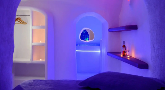 Двухместный люкс Absolute Cave с видом на Кальдеру, море и закат Abyssanto Suites and Spa