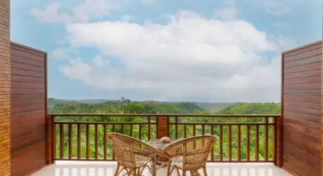 Suite doppia con balcone e con vista sull'oceano Paradisehill Nusa Penida Resort