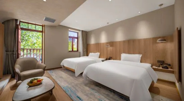 Люкс Qingting · Lyric Courtyard Hotel (Zhongshan Road Metro Station, Zhanqiao, Qingdao)