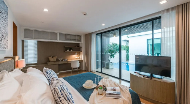 Вилла Luxury Movenpick Residences 4-Bedroom Pool Villa Beach Access, Na Jomtien Pattaya