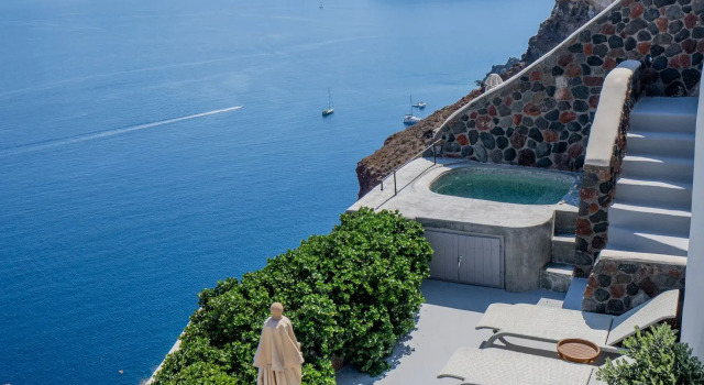 Люкс с видом на горы Pezoules of Oia