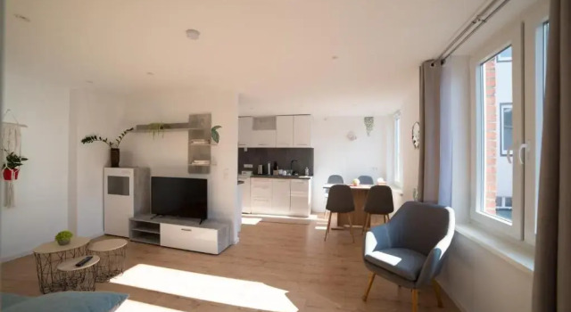 Апартаменты Schöne Ferienwohnung 54 m², Zentrumsnah, Kingbett