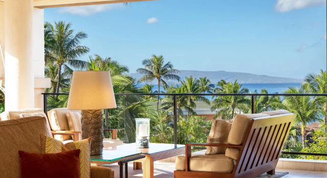 Номер Standard Пентхаус с 2 комнатами с видом на сад NEW Luxury 3 Bedroom Penthouse with Panoramic Ocean Views at Wailea Beach Villas Complimentary Rental Car WBV-PH412 by KBM Resorts
