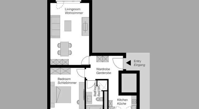Апартаменты c 1 комнатой CITY STAY - Lindenstrasse