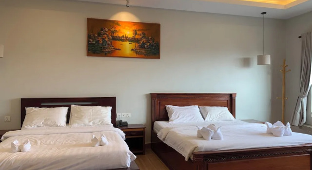 Четырёхместный номер Deluxe с видом на бассейн Nicos Hotel 2