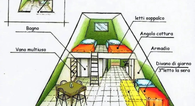 Бунгало с видом на парк La Francesca Sud un villaggio"glamping"