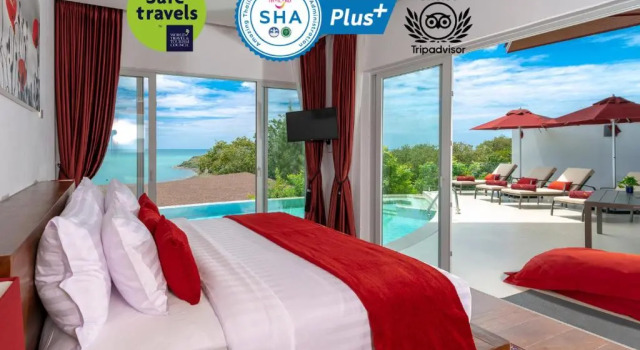 Вилла с 3 комнатами с видом на море Eranda Pool Spa Villa, Chaweng Koh Samui