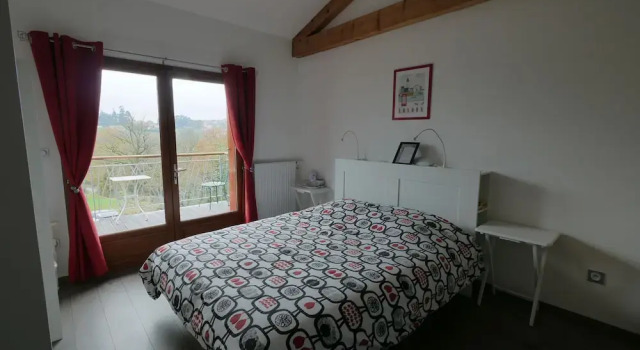 Двухместный номер Comfort с балконом и с видом на сад Maison dHôtes des 2 Chênes