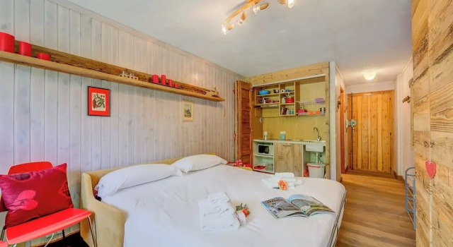 Студия Standard с балконом и с видом на горы Studio Abete Rosso 500m From Ski
