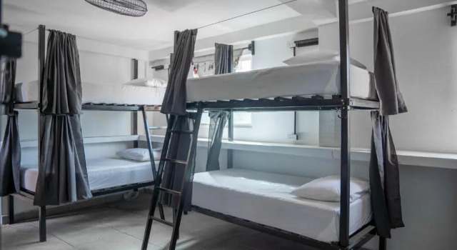 Кровать в общем номере Hostel Oryx Tulum