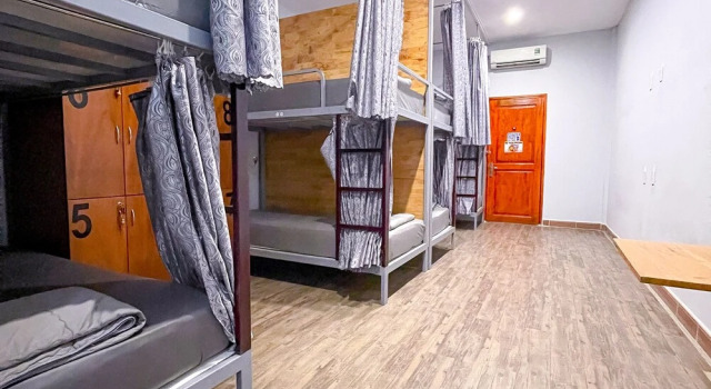 Кровать в общем номере De Aquar Home Can Tho