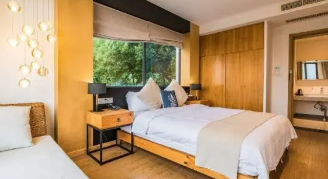 Семейный люкс Deluxe c 1 комнатой с видом на море Qinglai Sunrise Garden – Ocean View Villa Retreat