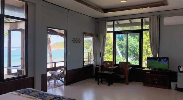 Двухместный номер Premium с балконом и с видом на море Lagoon Ngapali Beach Lodge