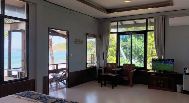 Двухместный номер Premium с балконом и с видом на море Lagoon Ngapali Beach Lodge