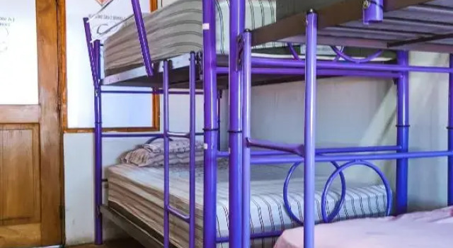Кровать в общем номере Chanclas Hostel Vallarta
