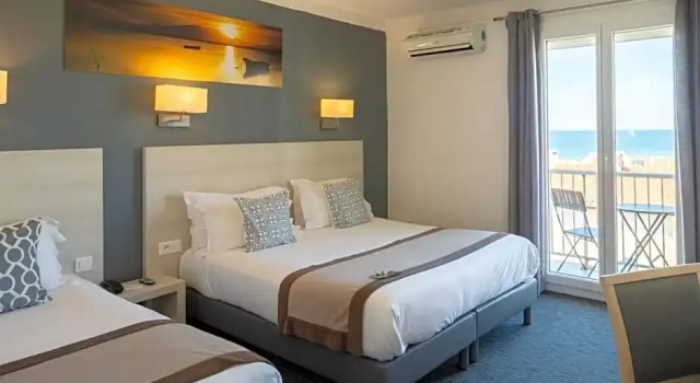 Номер Standard с видом на море Le Regina Hôtel et restaurant Canet-plage