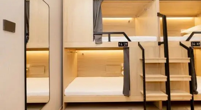 Кровать в общем номере (женский номер) Dengba Inn-Fengqiao Road Subway Station Global Harbor Branch
