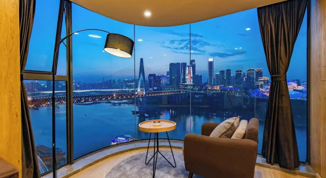 Nuanyu Apartment with River View & Drone Show View, Rezerwuj Apartament Chongqing Chongqing Area