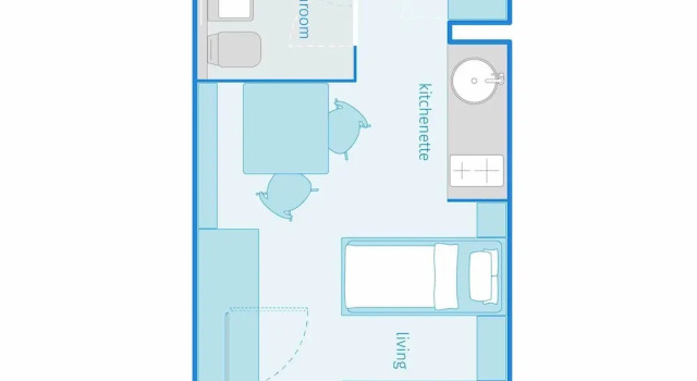 Двухместная студия smartments Wien Hauptbahnhof - Serviced Apartments