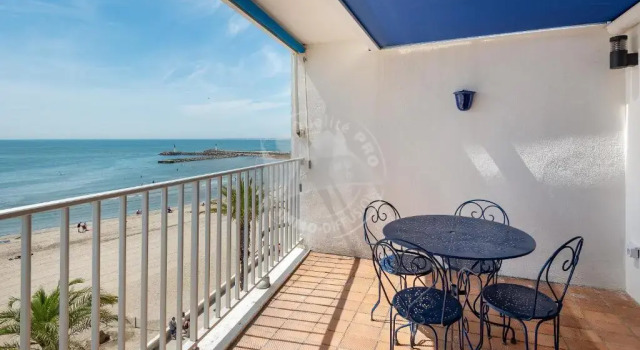 AS21932 - Appartement P3 magnifique Vue Mer en dernier étage sur le Front de Mer, Buchen Sie Ferienwohnung Le Grau-du-Roi Camargue
