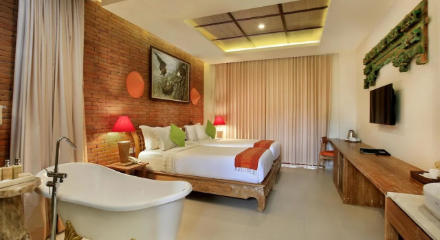 Номер Deluxe с красивым видом из окна Green Field Resort Ubud