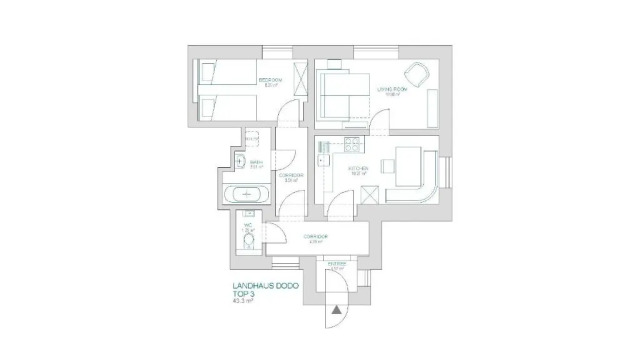 Апартаменты c 1 комнатой Landhaus Dodo