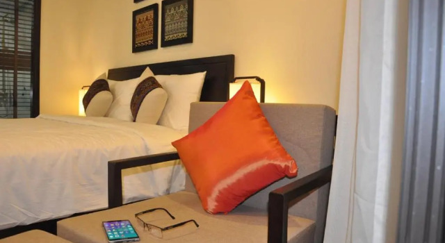 Семейный люкс с балконом The Quin Riverside Villa