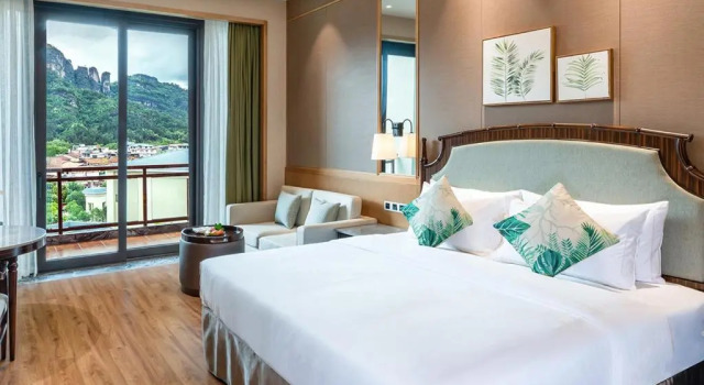 Luksusowy dwuosobowy pokój z widokiem na góry C&D Resort Wuyishan
